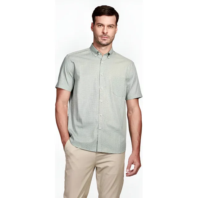 Camisa Aramis Reg Tric Mxz Verde C/ Branco Mc.06.0543139