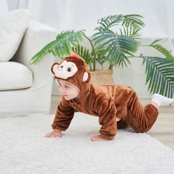 Mameluco Para Bebe,mono De Franela De Bebé Cálido Con Monos