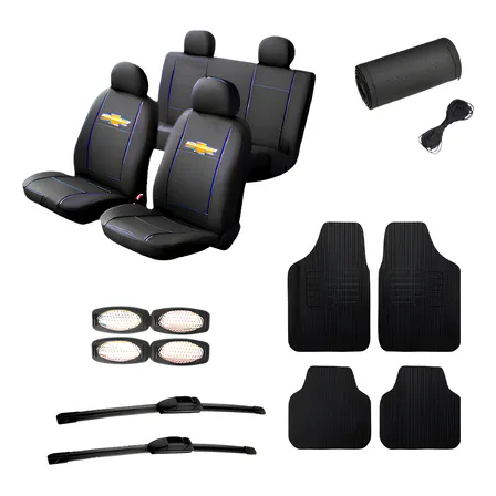 Kit Capa Couro Banco Carro Tapetes Chevrolet Celta +paletas