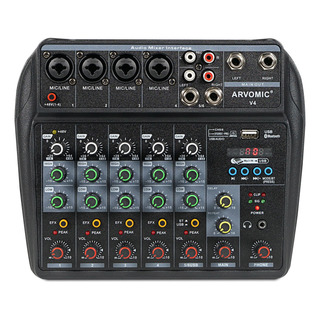 Mixer De Áudio De 6 Canais Com Usb E Bluetooth (v4) Mixer De Áudio De 6 Canais Com Usb E Bluetooth (v4)