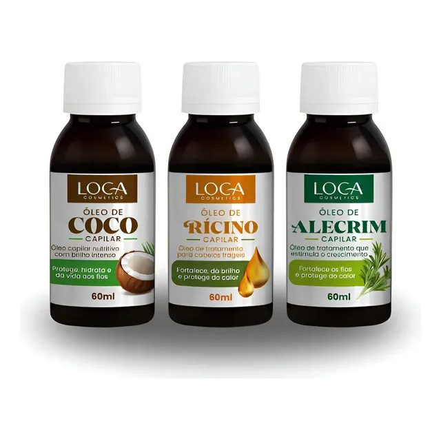 Kit De Óleo Capilar - Cronograma - Loca Cosmetics - 60ml