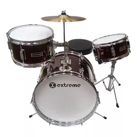 Bateria Extreme Infantil Color Vino 3 Pzas., Exbt015