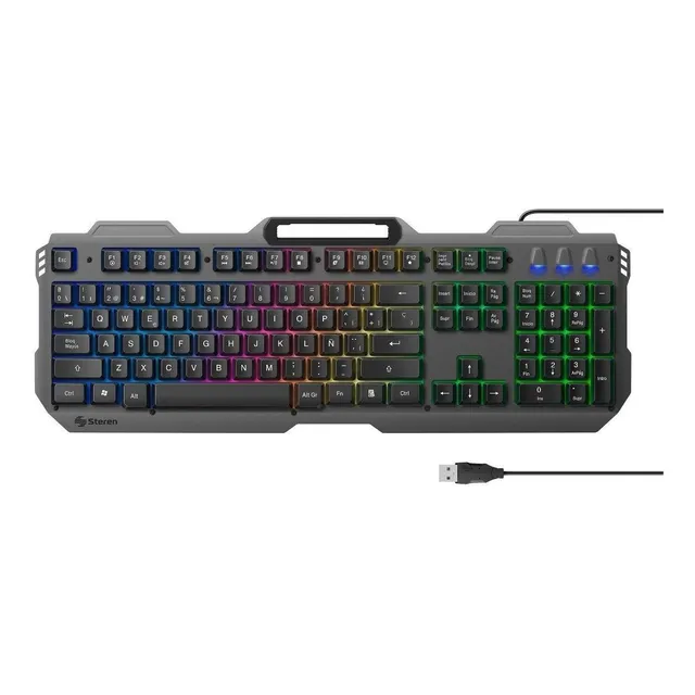 Teclado Usb Semi Mecánico Gamer Com-6495