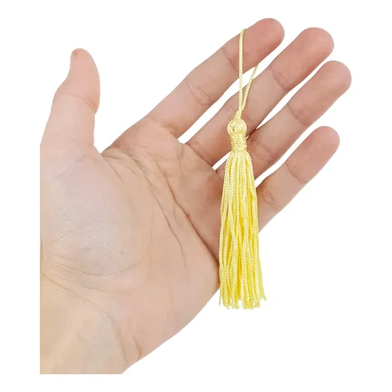 Pingente De Seda Tassel - Franja- 100 Unidades - Nybc Cor Amarelo Bebê