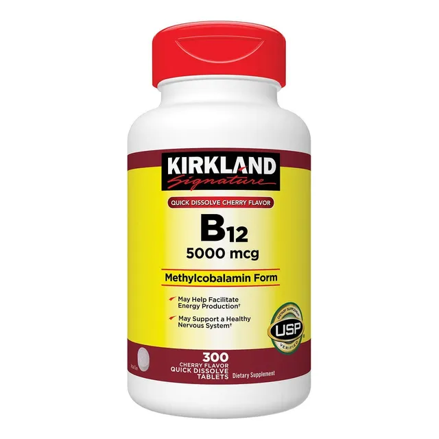 Vitamina B12 Kirkland 5000 Mcg 300 Tomas Disolución Rápida