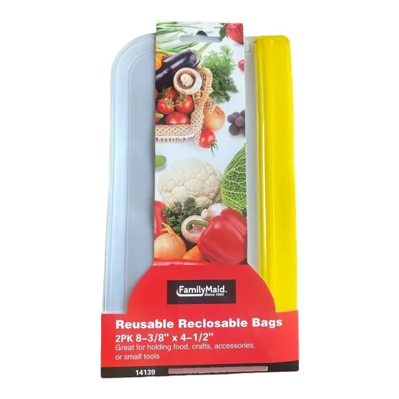 6 Bolsa Reusable Resellable Multi Usos Silicona 22x12