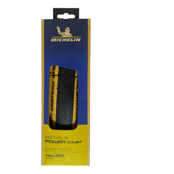 Pneu Michelin 700x28c Power Cup Competition Line Kevlar Bege