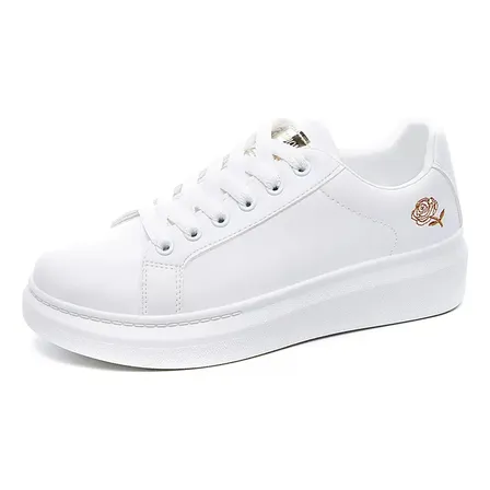 Zapatos De Tenis Cómodos De Cuero Pu De Moda Para Mujer