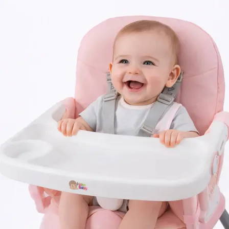 Cadeira De Alimentação Bebê Portátil - Cadeirão I Love Baby® Cor Rosa