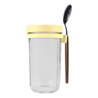 Recipiente U Overnight Para Avena Con Tapa Y Cuchara Overnig Recipiente U Overnight Para Avena Con Tapa Y Cuchara Overnig