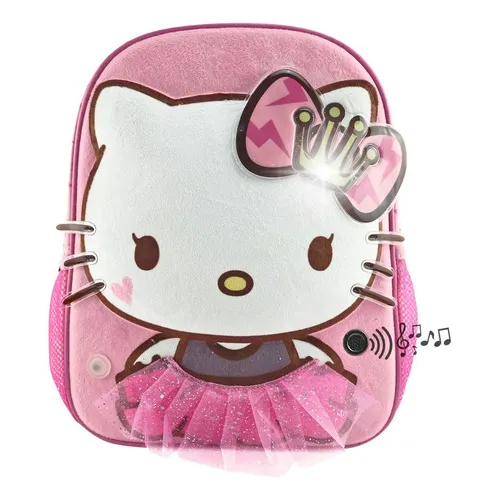 Scool - Mochila Kids Magic Con Luces-sonido Hello Kitty Color Rosa