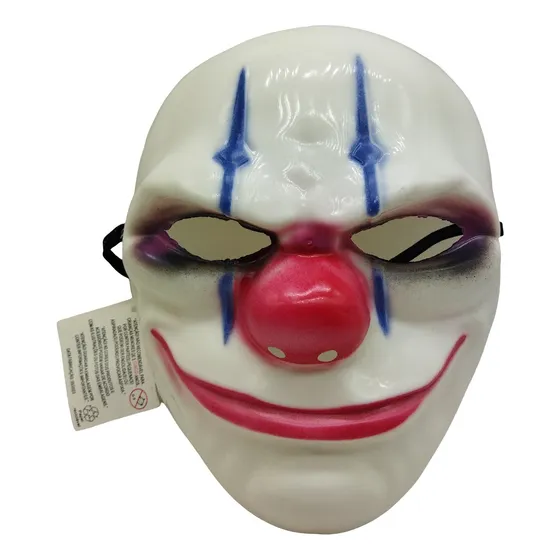 Mascara Palhaco Red Nose Bandido Terror Festa Haloween