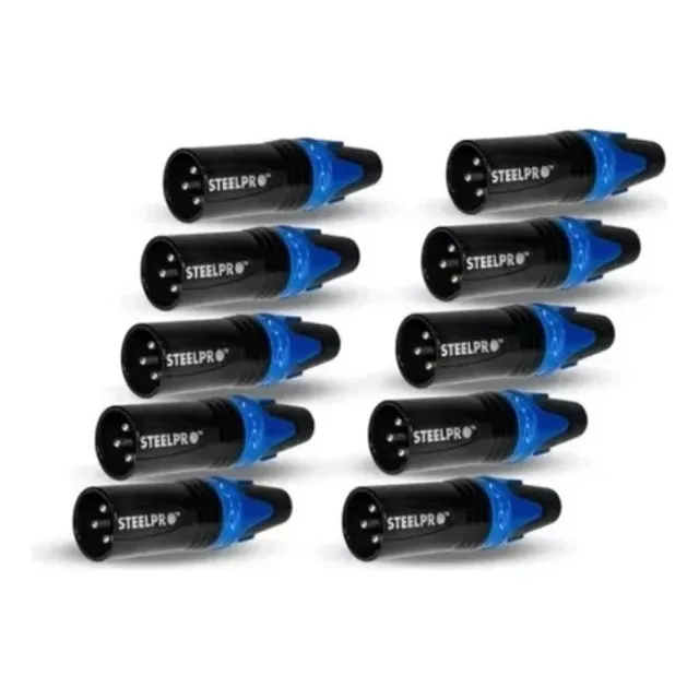 Conector Xlr Tipo Canon  Macho Audio Y Dmx Steelpro 10pcs