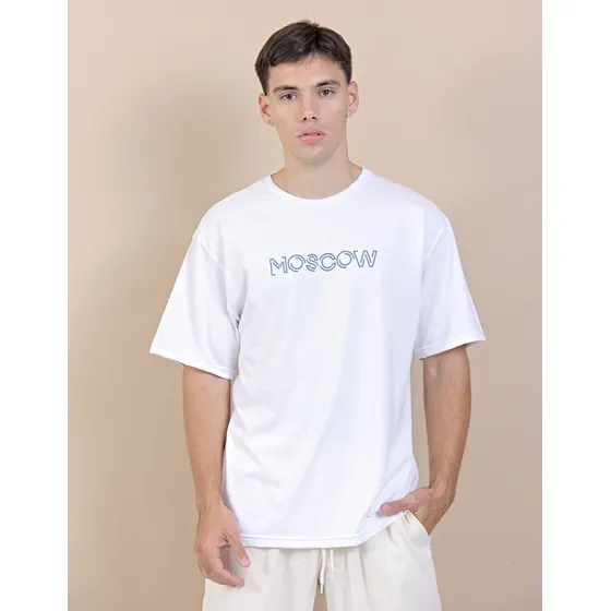 Remera Ovesize Viste Vilo Hombre Moscu Algodón Peinado