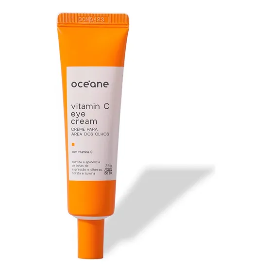 Creme Para Área Dos Olhos Com Vitamina C Océane Momento de aplicação Dia Noite Tipo de pele Todo tipo de pele