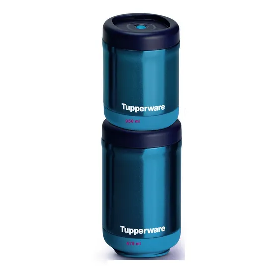Termo Porta Vianda 475 + 350ml Tupperware® Acero Inoxidable