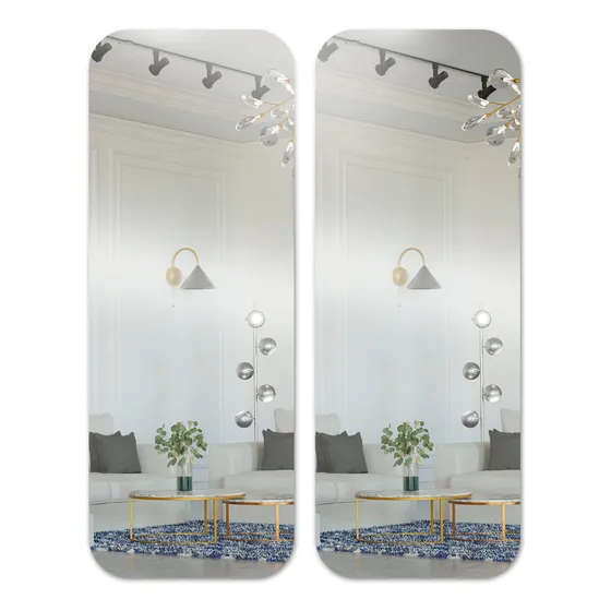 X2 Espejos De Cuerpo Entero 50x150 Cm Acrílicos Autoadhesivos Livianos