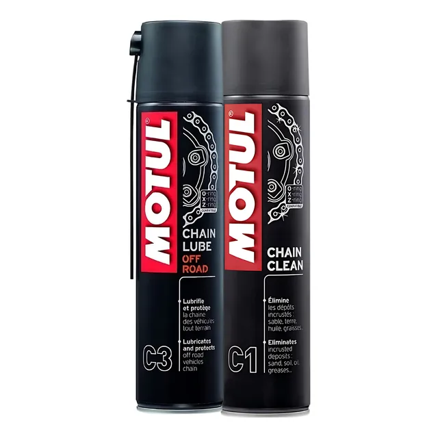 Motul C3 Lubricante De Cadenas + Motul C1 Desengrasante