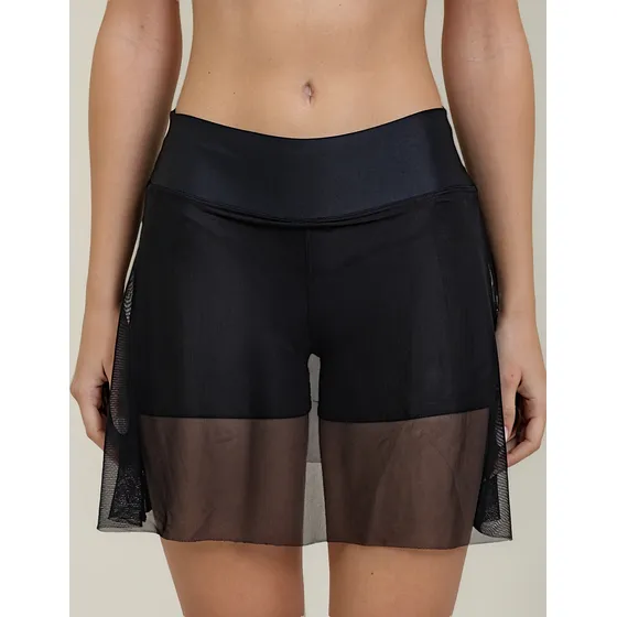 Pollera Deportiva Mujer Fixpower Con Bolsillo Short Microtul