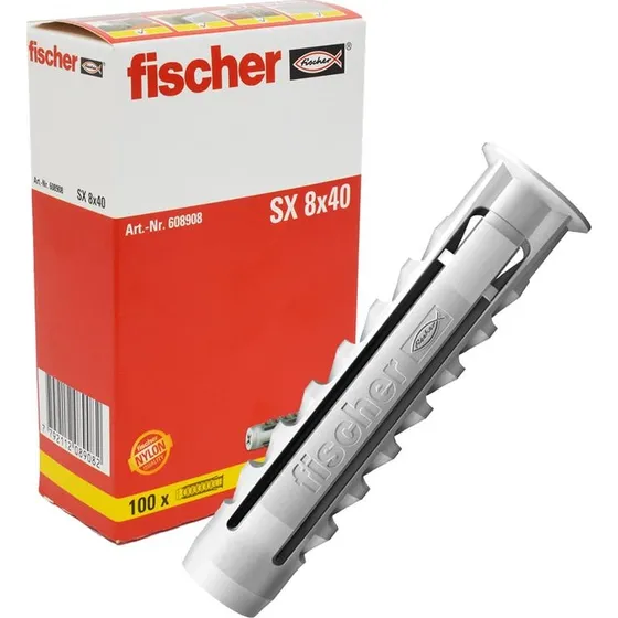Taco Fisher Universal Sx8 Con Tope Caja 100 Tacos Fischer