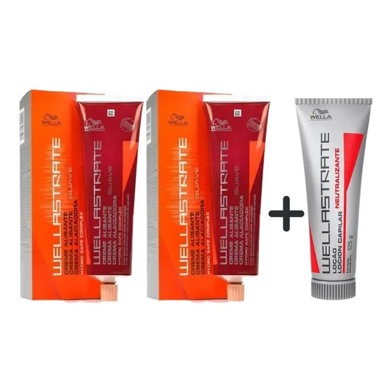 Kit 02 Alisante Wellastrate Suave+01 Neutralizante 125g