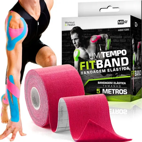 Fita Fisioterapia Tape Bandagem Funcional Adesiva Elástica