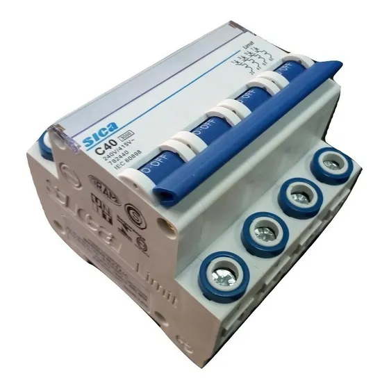 Llave Termica Tetrapolar 4x40a Sica Trifasica Color Gris Corriente nominal 40 A Voltaje nominal 380V