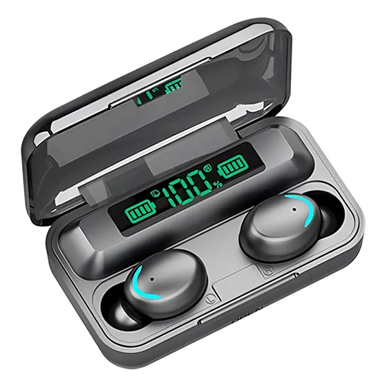 Auricular  Bluetooth F9-5 Negro Con Luz Led