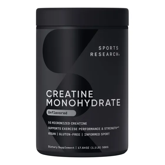 Suplemento Sports Research Con Monohidrato De Creatina, 500