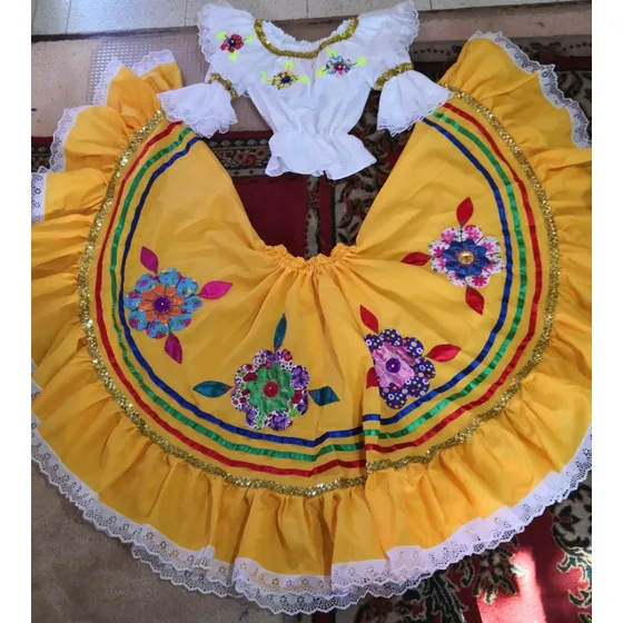 Traje Típico Sanjuanero Bambuco Colombia Talla 10 Niña