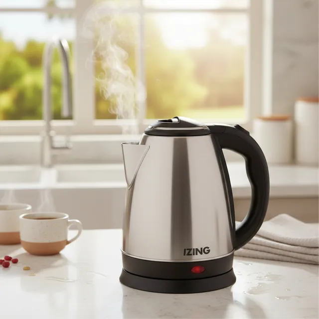 Chaleira Jarra Elétrica Inox Prateada 220v E 110v 1.8litros