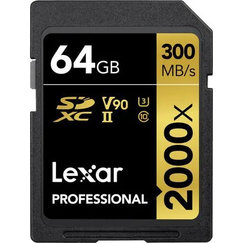 Cartão Memória Lexar Sd Xc 64gb 2000x Uhs-ii 300mb/s V90