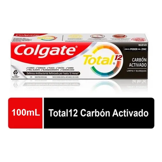 Crema Dental Colgate Total 12 Con Carbon Activado 100ml
