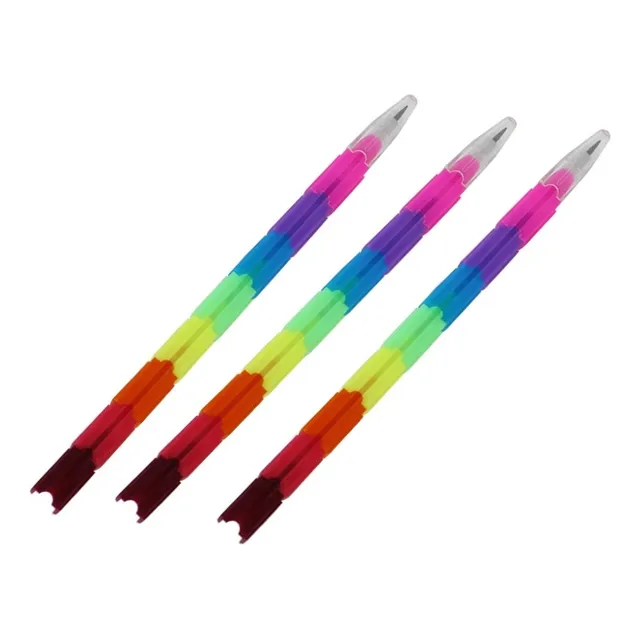 Set X20 Lapices Encastrable Bloques Souvenis Lapiz Color