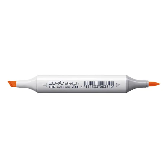 Caneta Marcador Copic Sketch Ponta Dupla Cor Light Orange