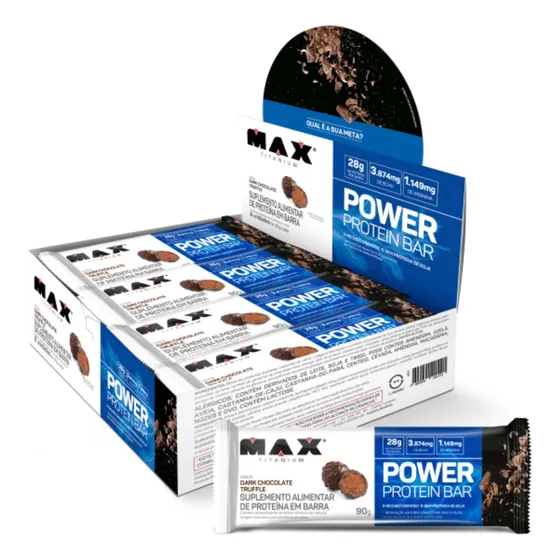 Power Protein Bar 90g Max Titanium Cx C/ 8 