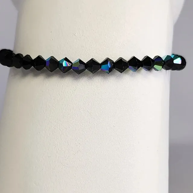 Pulsera Cristales Premium 4mm Colores Dije Plata 925