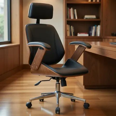 Cadeira Presidente Executiva Couro Ergonômica Escritório