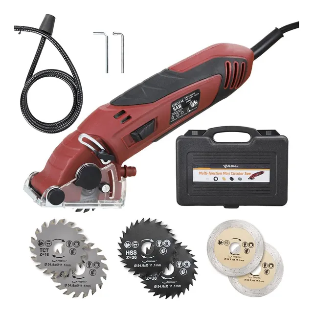 Juego Mini Sierra Circular Multifuncion 400w Profesional