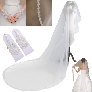 Blanco Bordado Lentejuelas Velo De Encaje De Novia Guantes Blanco Bordado Lentejuelas Velo De Encaje De Novia Guantes