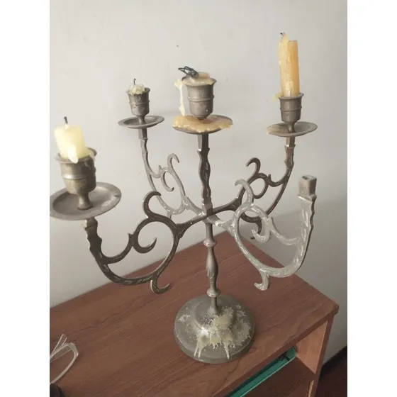 Candelabros Antiguos De Bronce, Estan En Caracas
