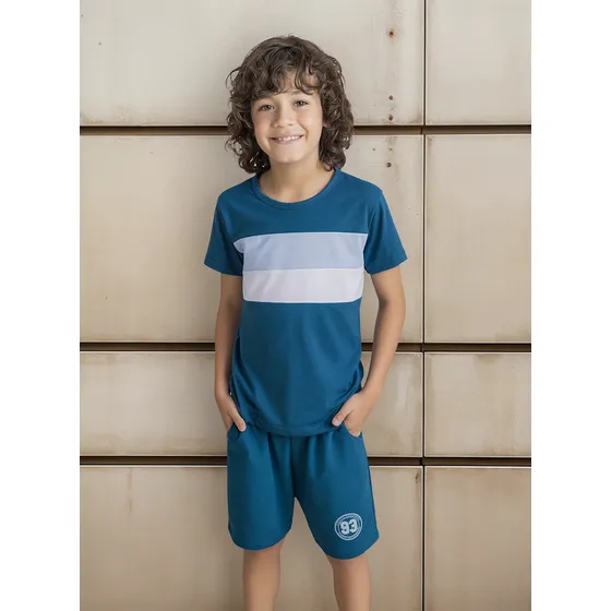 Bermuda Infantil Azul Petróleo Mp 1872