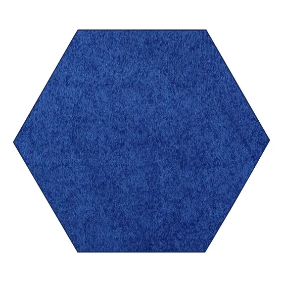 Alfombra Hexagonal Azul Neón Apta Para Mascotas 1.22 M