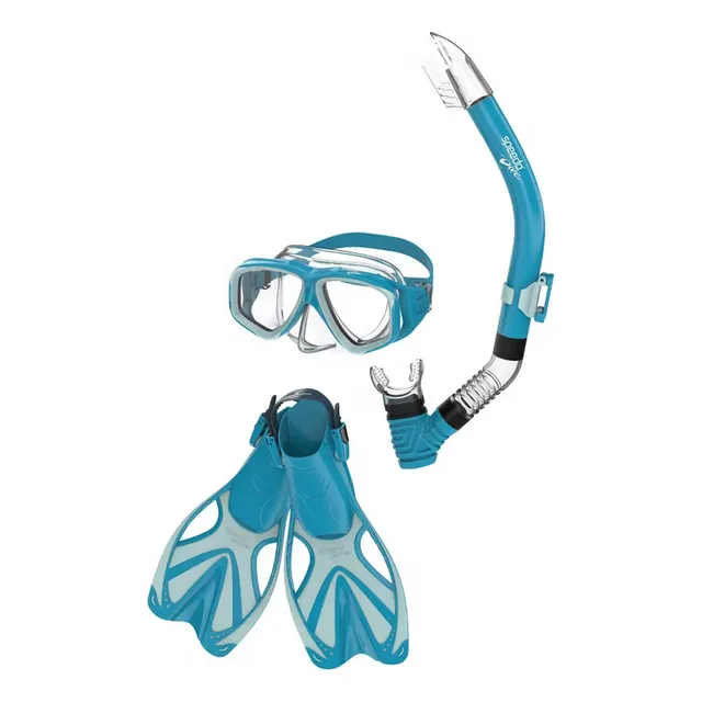 Equipo Buceo Speedo Niños Careta Mascara Snorkel Aletas