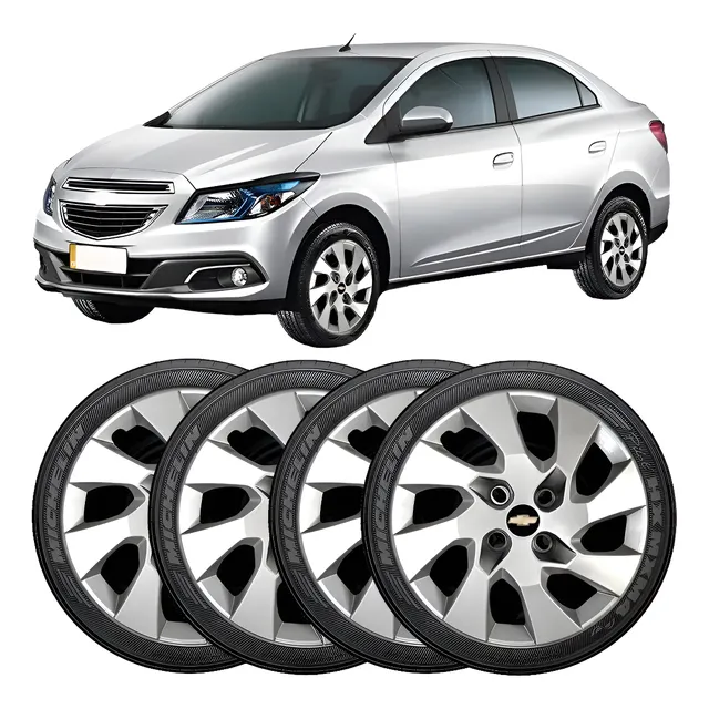 Jogo Calotas Chevrolet Onix Prisma 14 2015 2016 Aro 14 E 15