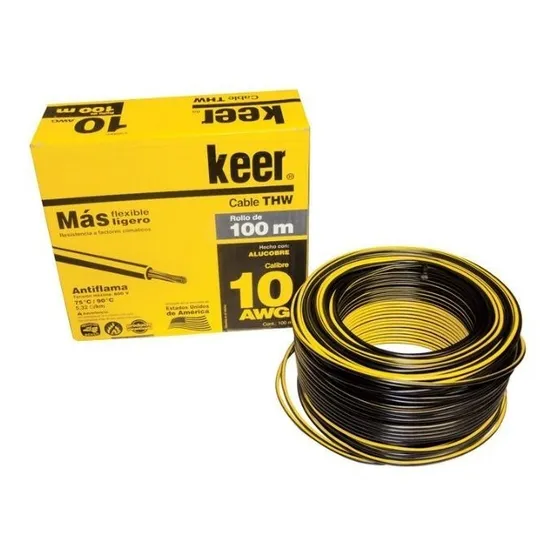 Cable Thw C- 10 Negro 100 Metros Antiflama Keer Mod.4078