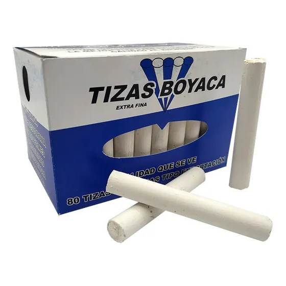 Tiza Color Blanco X 80 Unidades