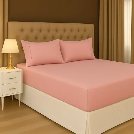 Jogo De Lençol Casal 3 Peças Percal 400 Fios Ponto Palito