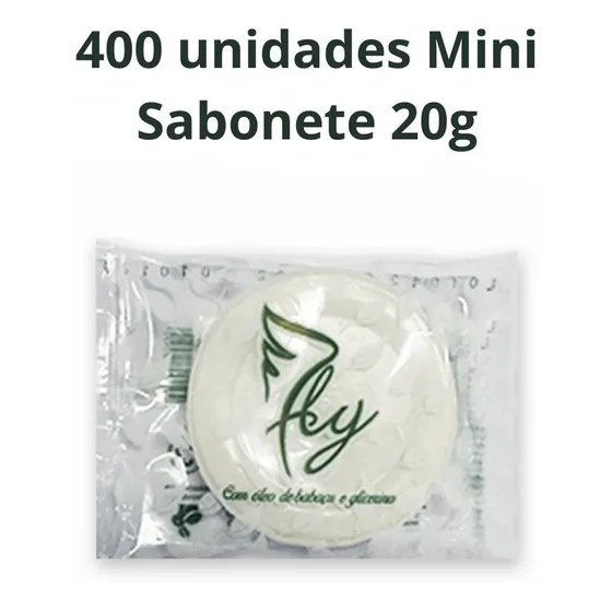 Kit 400 Mini Sabonete 20g Hotel Motel Pousada Airbnb Doação