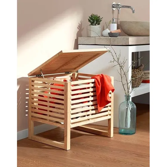 Cesta Para Ropa De Madera 
